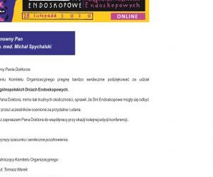 Wykład podczas Katowickich Dni Endoskopowych 2020