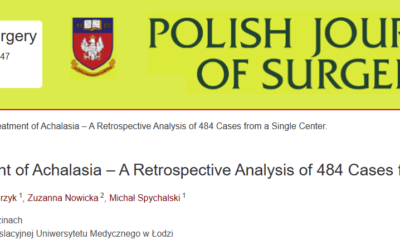 Nowa publikacja ‑wyniki 484 zabiegów POEM wykonanych w naszym ośrodku